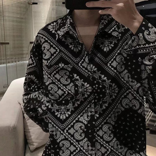 バンダナ柄ビッグシルエットシャツ