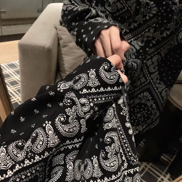 バンダナ柄ビッグシルエットシャツ