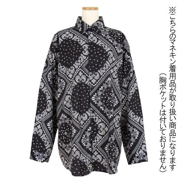 バンダナ柄ビッグシルエットシャツ