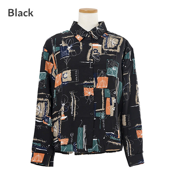 アーティスティックプリントシャツ