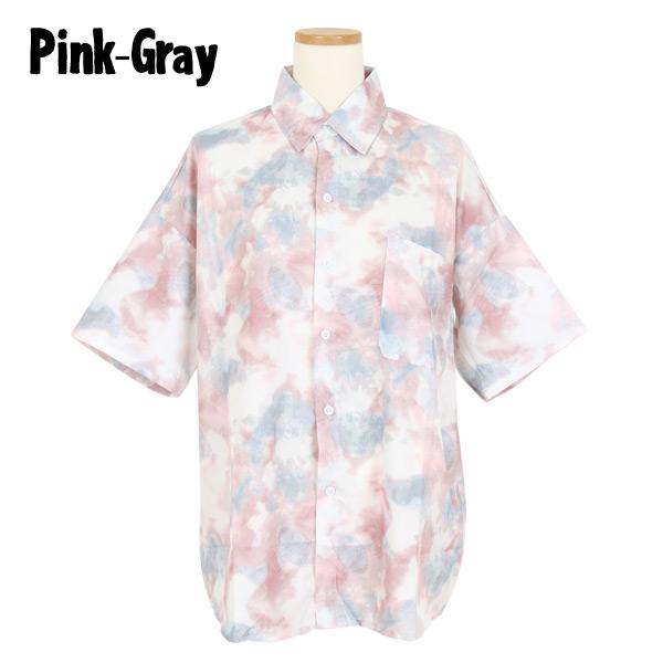 タイダイプリント Bigシルエット半袖シャツ