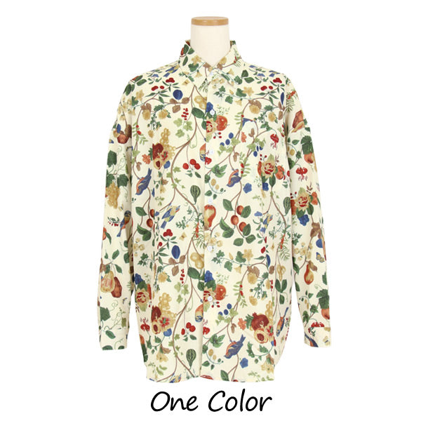 ボタニカル柄アンティークシャツ