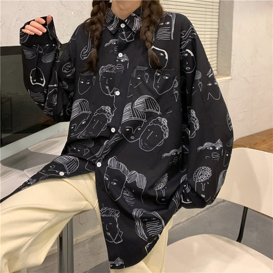 フェイスプリントBIGシルエットシャツ