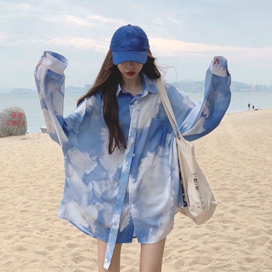 ブルースカイBIGシルエットシャツ