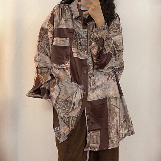 パッチワークライクArtシャツ