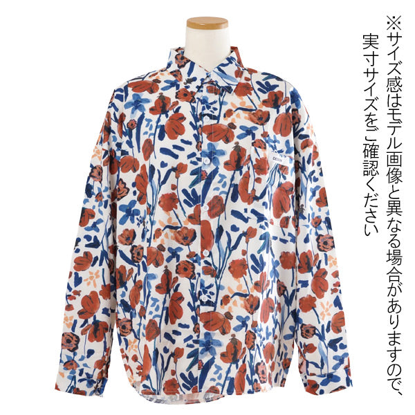 アンティークフラワーシャツ