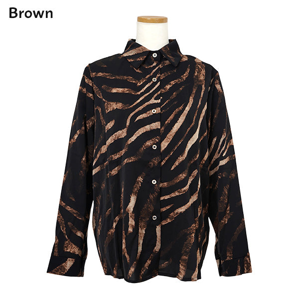 かすれゼブラパターンシャツ