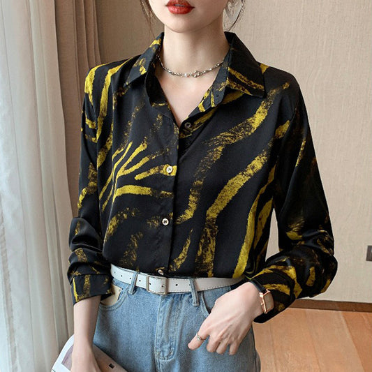 かすれゼブラパターンシャツ