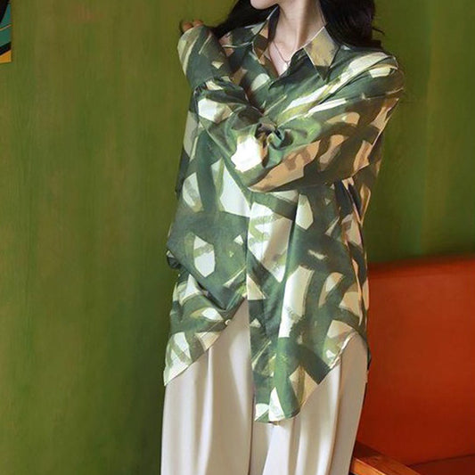 アロエカラーボタニカルシャツ