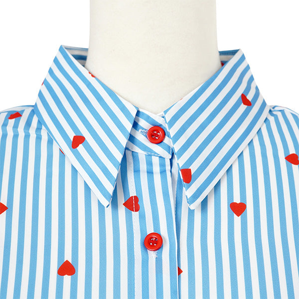 Little Heart Striped Shirt