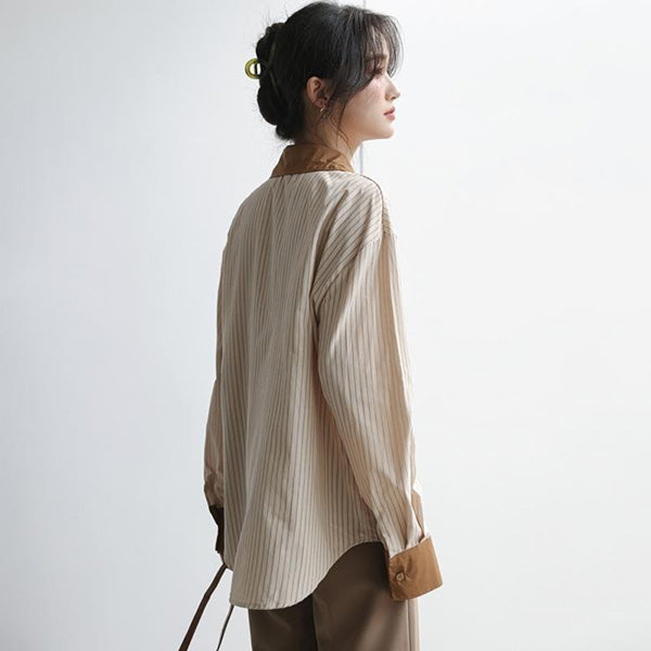 Sepia Striped Cleric Shirt