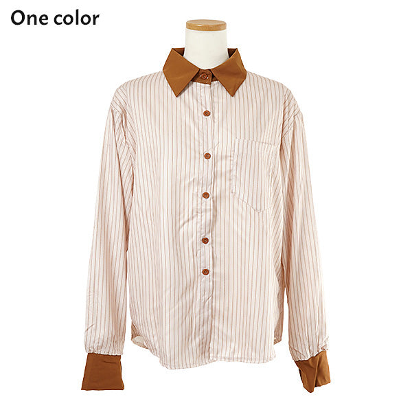 Sepia Striped Cleric Shirt