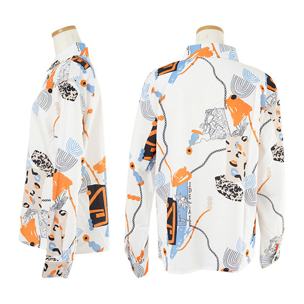 Deep scarf pattern shirt