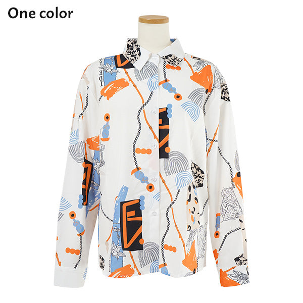 Deep scarf pattern shirt