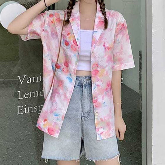 Fluorescent pink blurred shirt