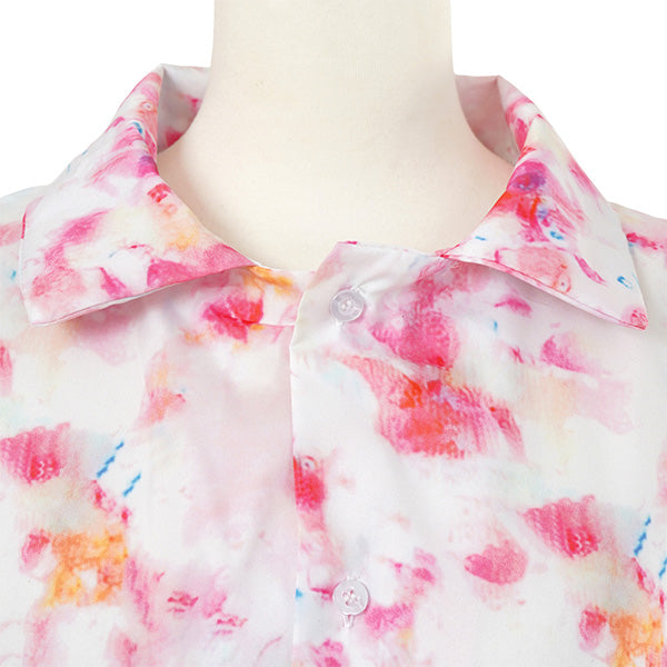 Fluorescent pink blurred shirt