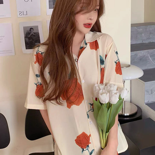 Sepia Orange Rose Vintage Shirt