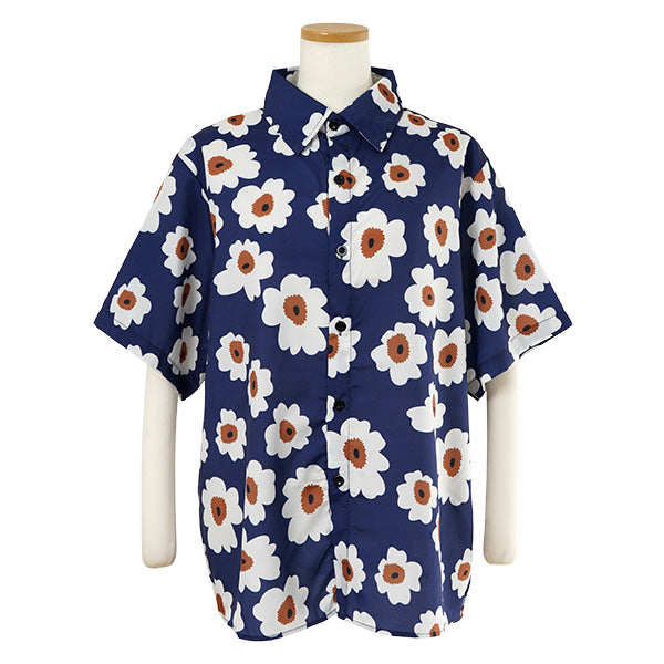 Retro Daisy Navy Blue Shirt