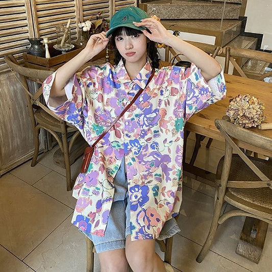 Colorful Art Watercolor Flower Shirt