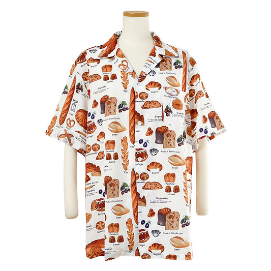 Baker's open shirt