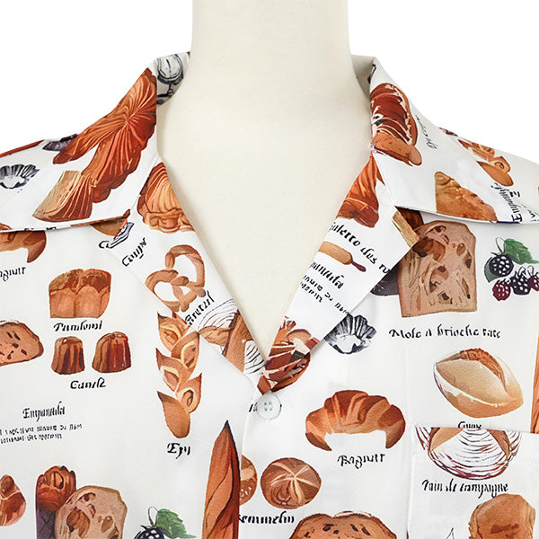 Baker's open shirt
