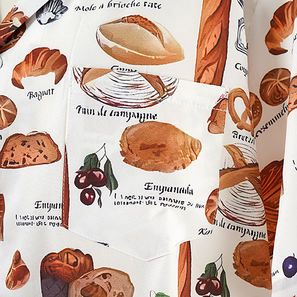 Baker's open shirt