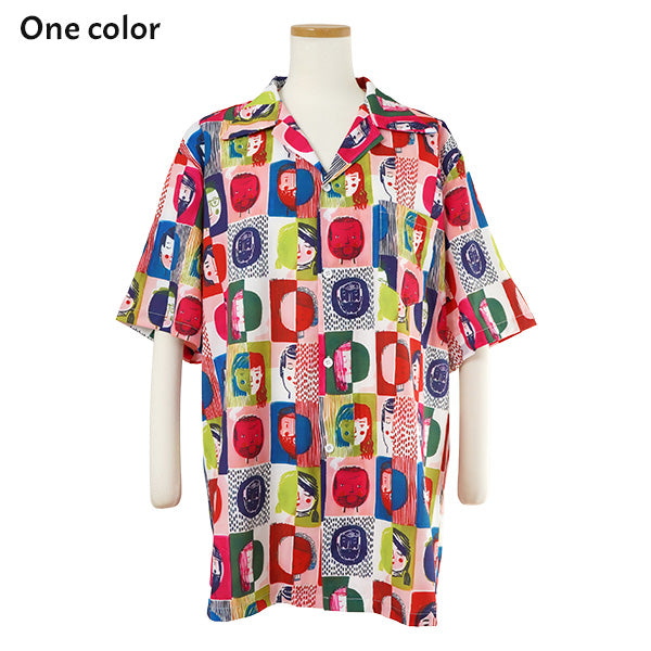 Face and multi-check shirt