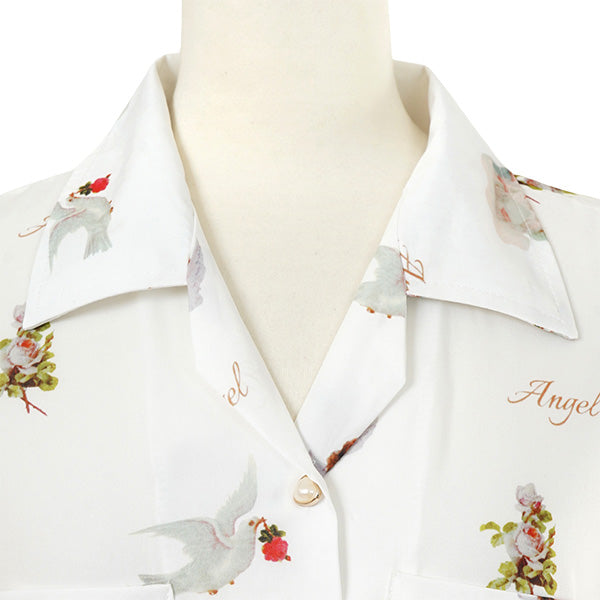 Twin angels' white shirt