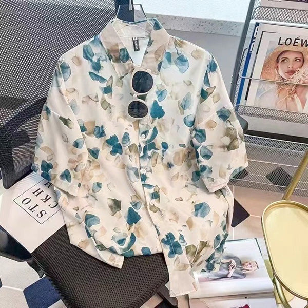 Fluttering petals Chic shirt