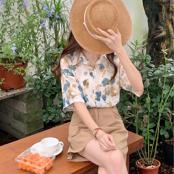 Fluttering petals Chic shirt