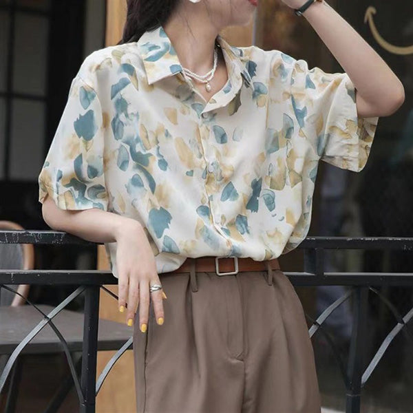 Fluttering petals Chic shirt