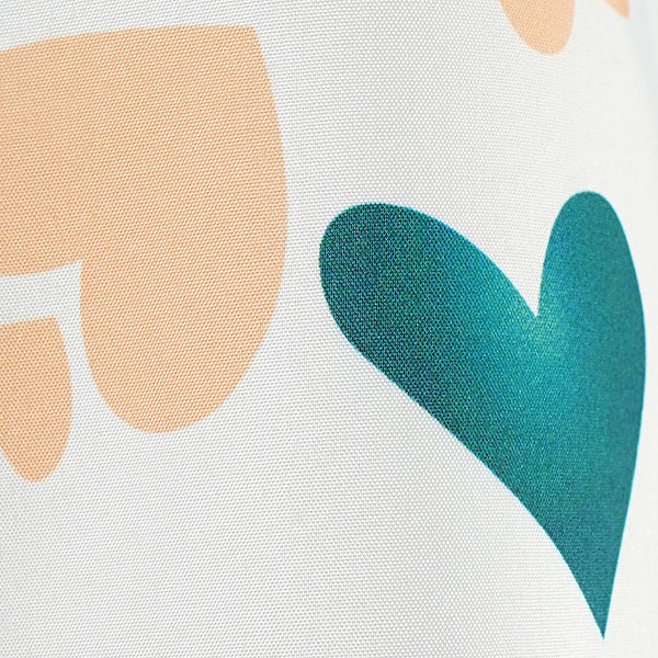Green and peach shiny heart