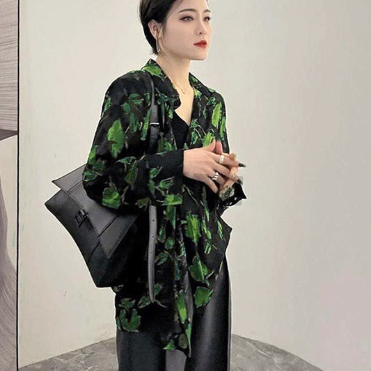 Green flowers and sheer