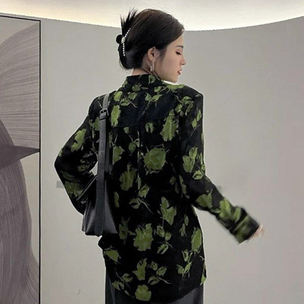 Green flowers and sheer
