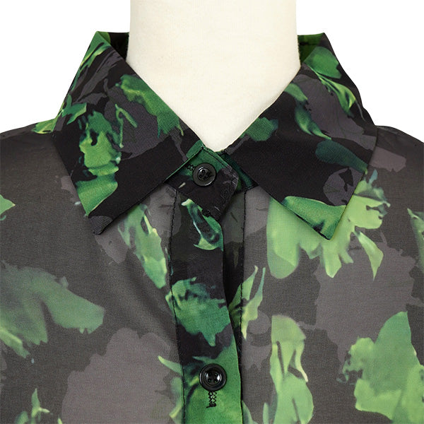 Green flowers and sheer