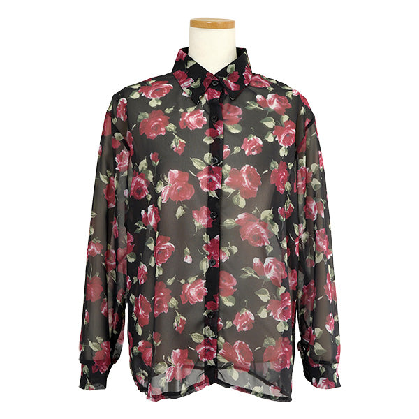 Wine red roses and sheer