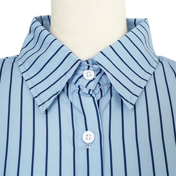 Blue and striped loose fit