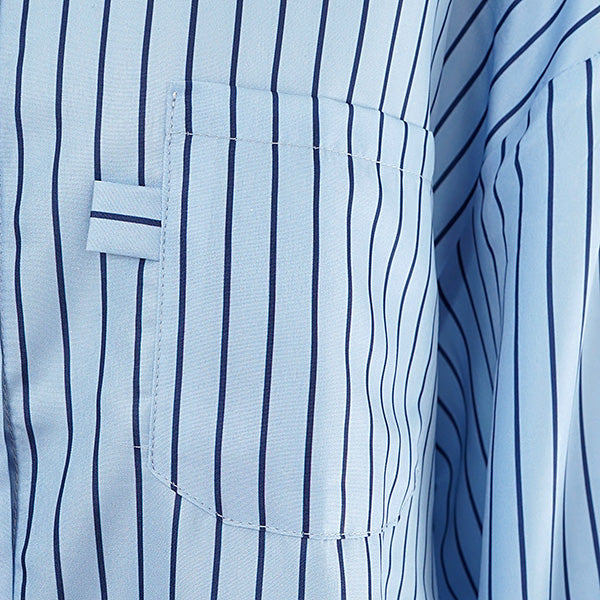 Blue and striped loose fit