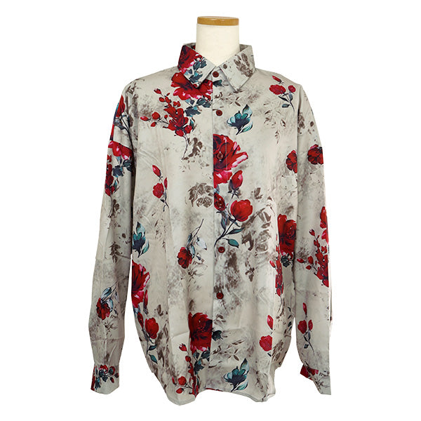 Gray decadence and red flowers