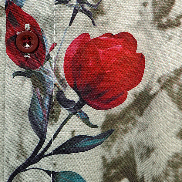 Gray decadence and red flowers