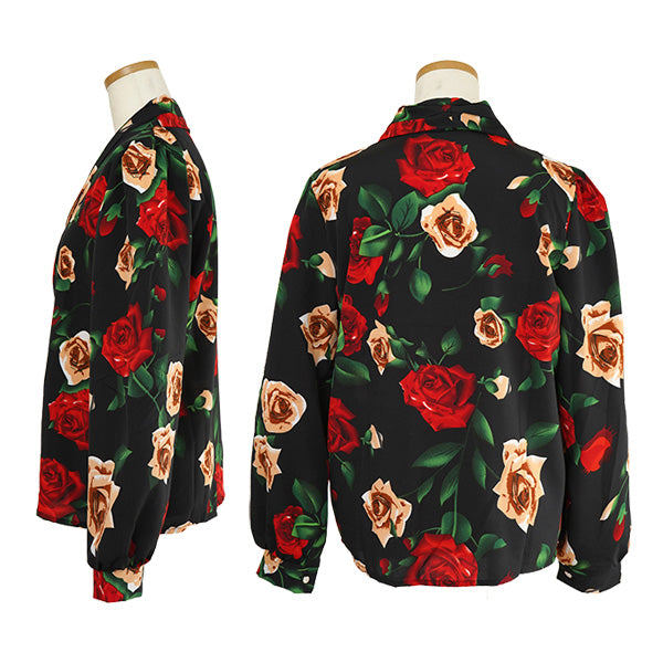 Red and beige roses