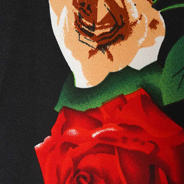 Red and beige roses