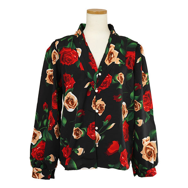 Red and beige roses