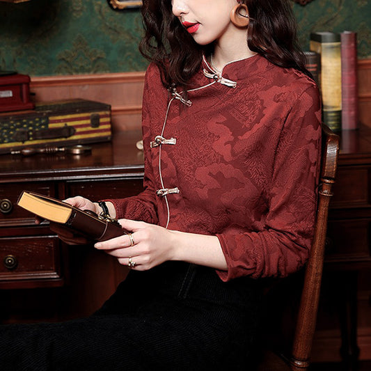 Chinese style and deep orange red