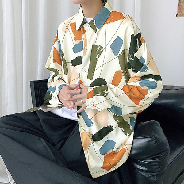Retro color painted shirt