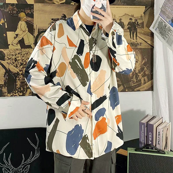 Retro color painted shirt