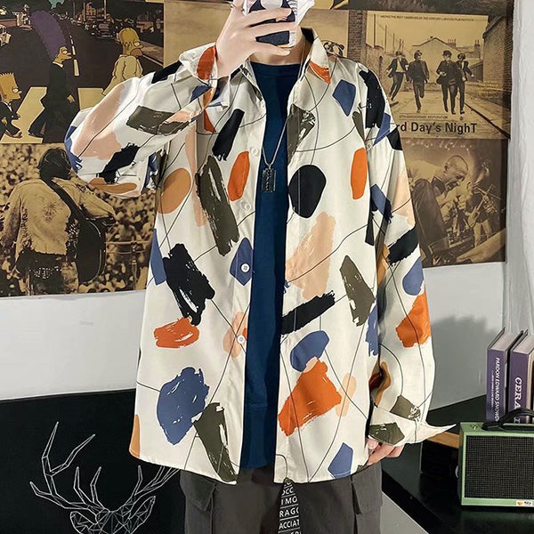 Retro color painted shirt