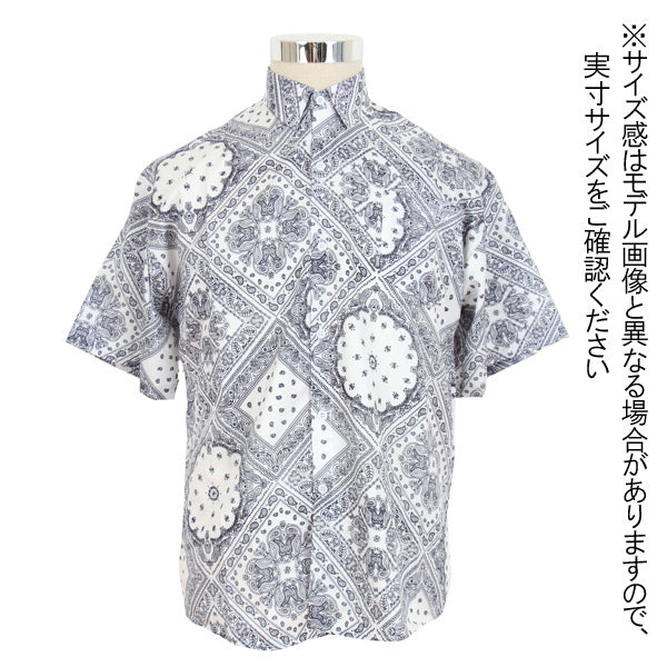 ペイズリーパターンカジュアルシャツ