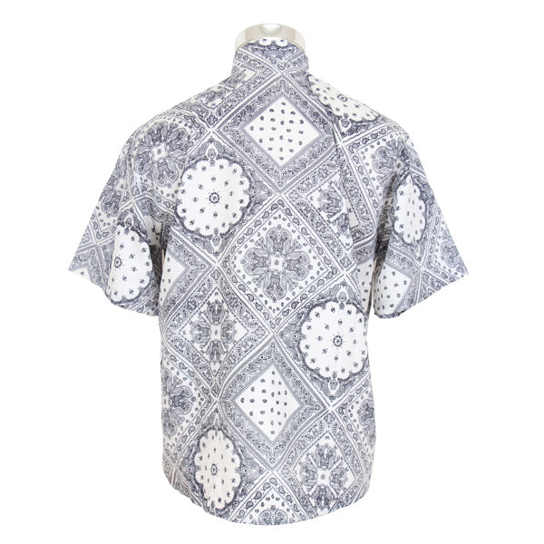 ペイズリーパターンカジュアルシャツ