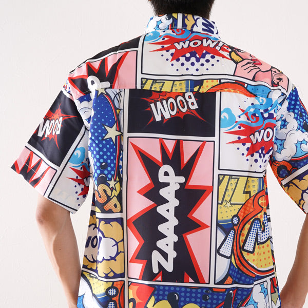カラフルPOPコミック柄シャツ
